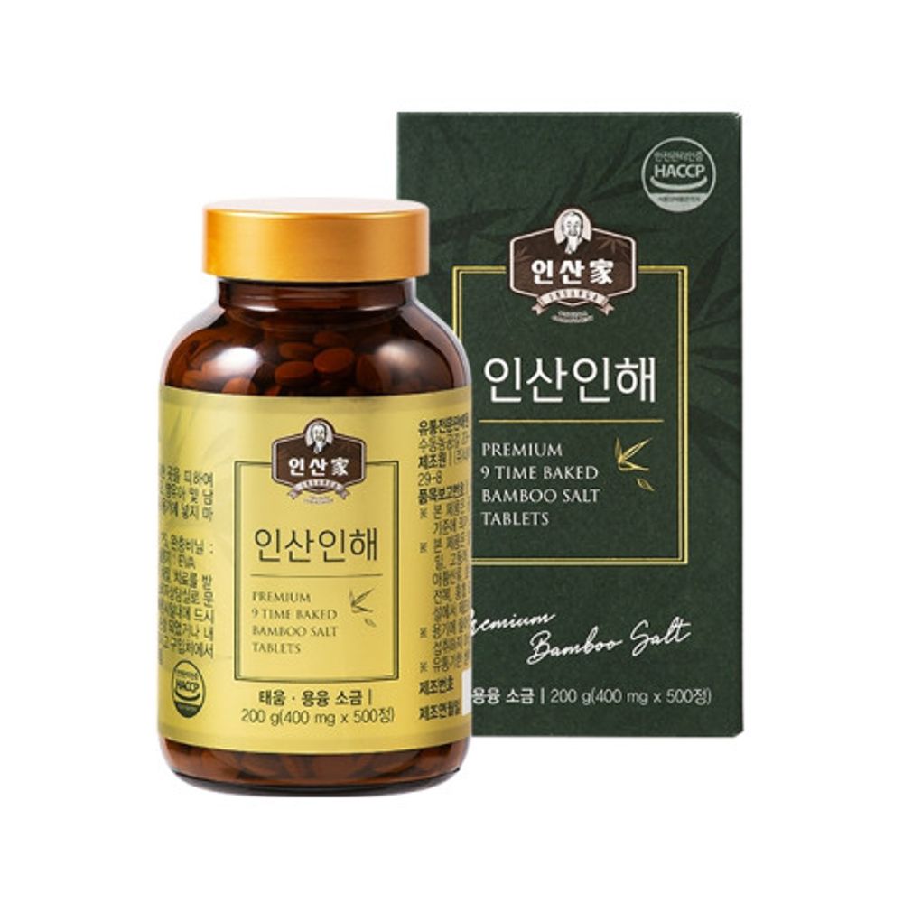 [INSAN BAMB00 SALT] PREMIUM 9 TIME BAKED BAMB00 SALT 500 Tablets-Made in Korea